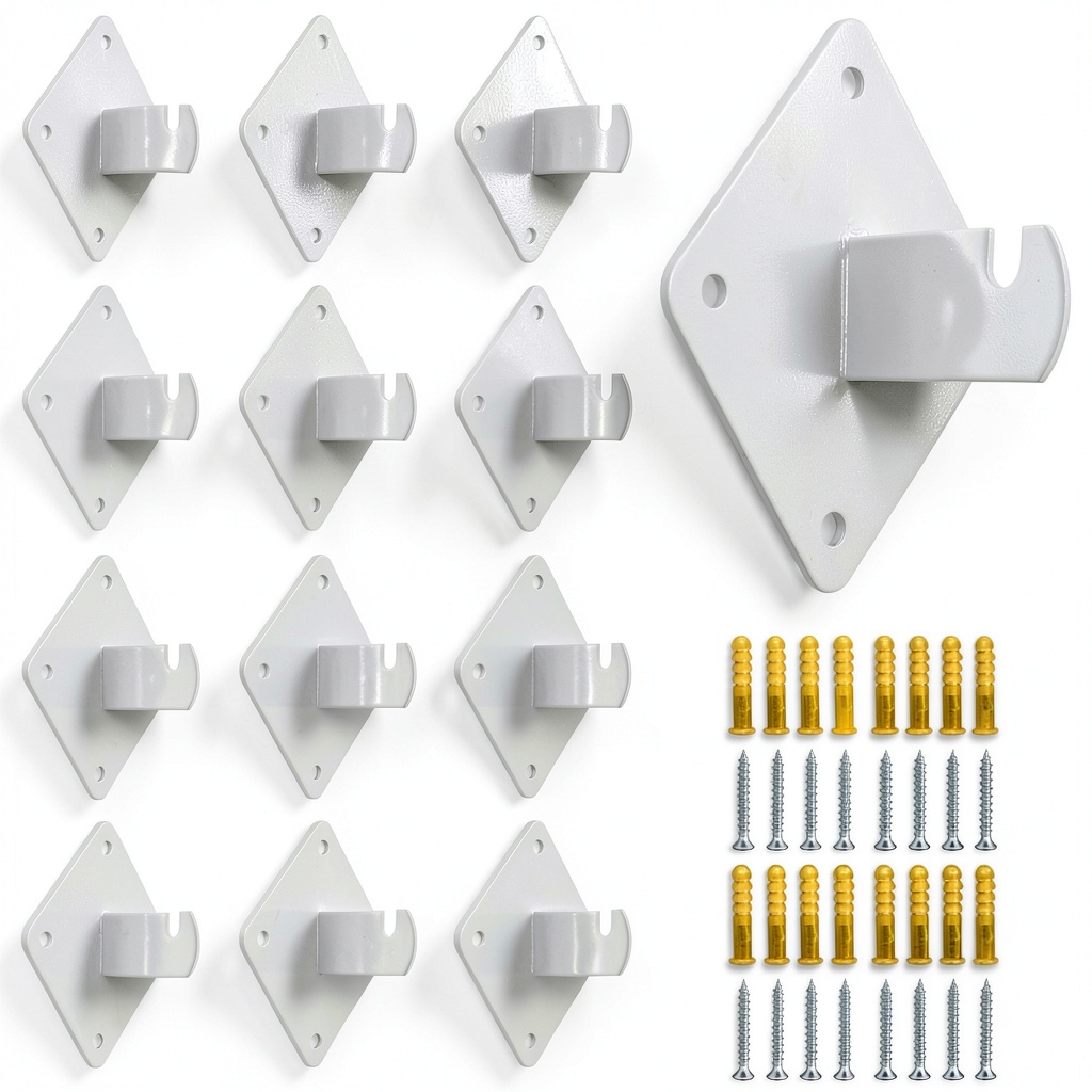 ZORUNNA gridwall mount brackets installed on a wall in a garage