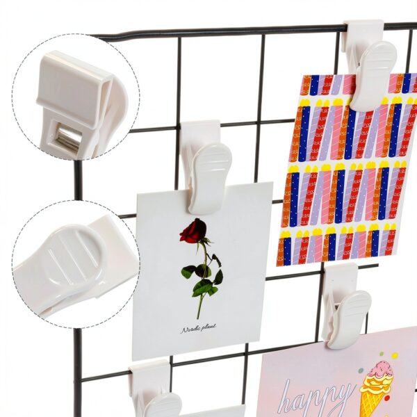 KKONHII Wall Mount Plastic Gridwall Clips Modern Style-2