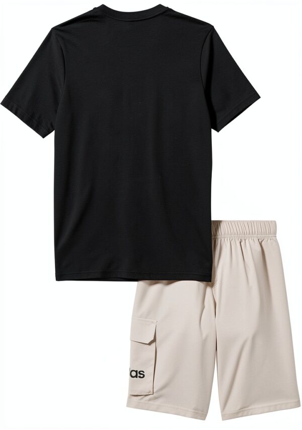 Adidas Boys Short Sets Sporty Tee Mesh Shorts Active Wear-1