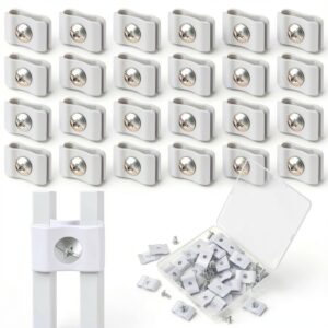 Therwen Gridwall Connectors White Metal Panel Joiners-0