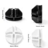 LYCBTC Plastic Grid Connectors White Black Durable Easy-1