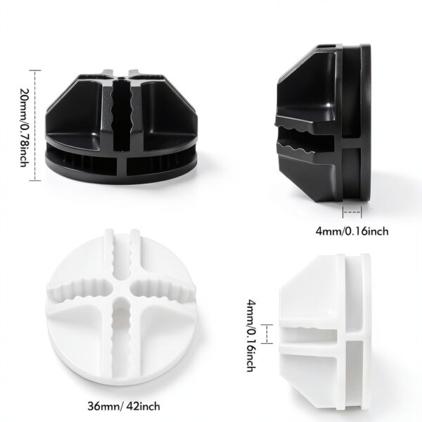 LYCBTC Plastic Grid Connectors White Black Durable Easy-1