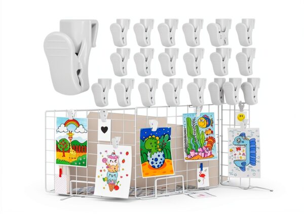 KKONHII Wall Mount Plastic Gridwall Clips Modern Style-0