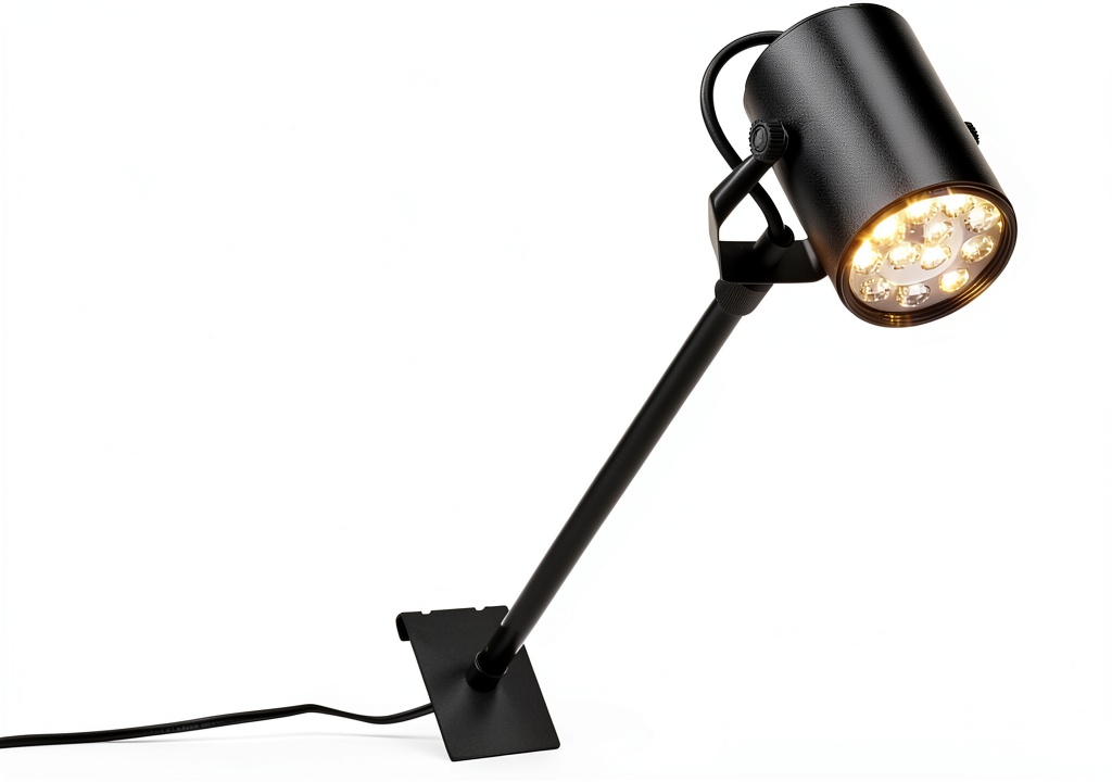 Displays2go LED light attached to gridwall in a retail setting