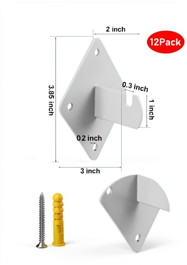 ZORUNNA Gridwall Mount Brackets Steel Wall Mount Garage-4