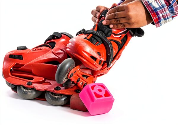 YARNOW Roller Skate Brake Pink Rubber Stainless Steel Unisex-6