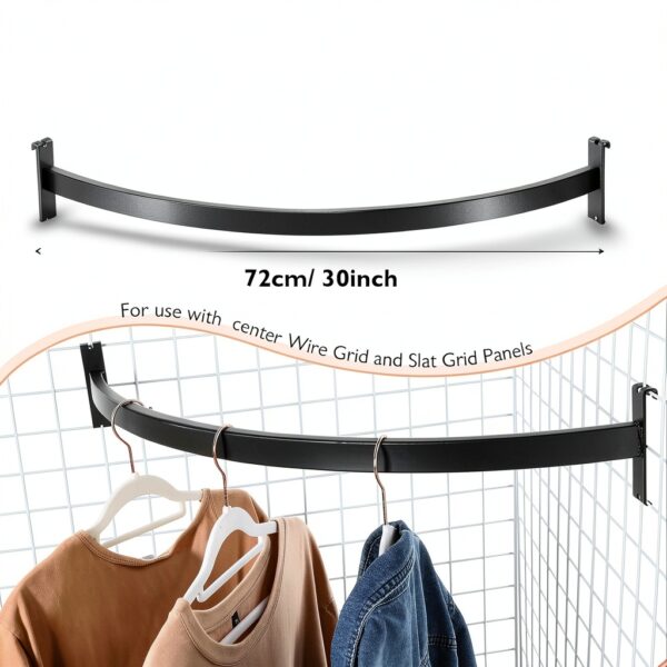 Yaocom Quarter Circle Hangrail Metal Gridwall Accessory-1