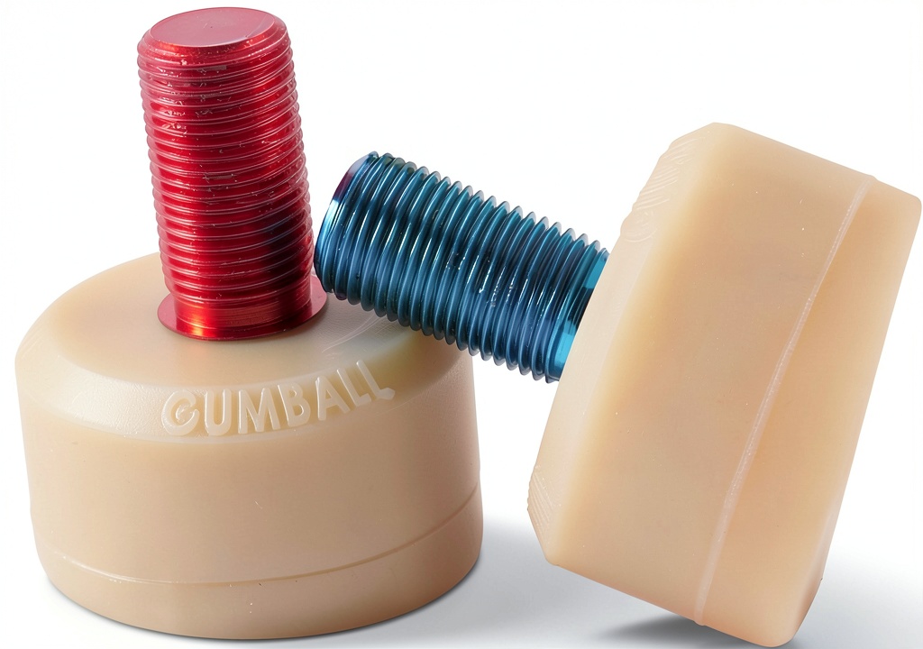 Moxi Gumball toe stops installed on roller skates