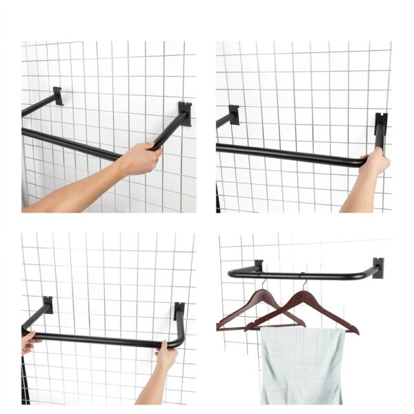 Gisafai U Shaped Hangrails Metal Gridwall Accessories-4