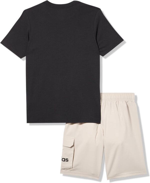 Adidas Boys Short Sets Sporty Tee Mesh Shorts Active Wear-2