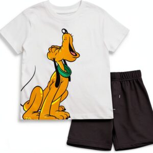Disney Pluto Boys Short Sets Graphic Tee Shorts Toddler-0