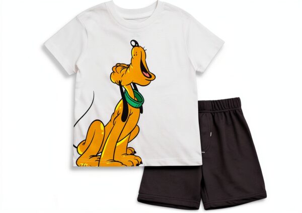 Disney Pluto Boys Short Sets Graphic Tee Shorts Toddler-0
