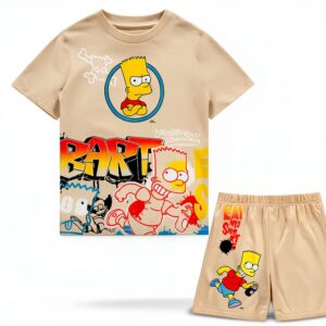 Bart Simpson Boys Short Set FREEZE Cotton Polyester-0