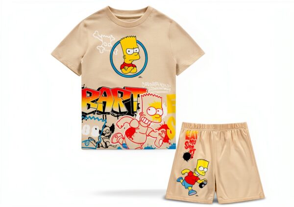 Bart Simpson Boys Short Set FREEZE Cotton Polyester-0