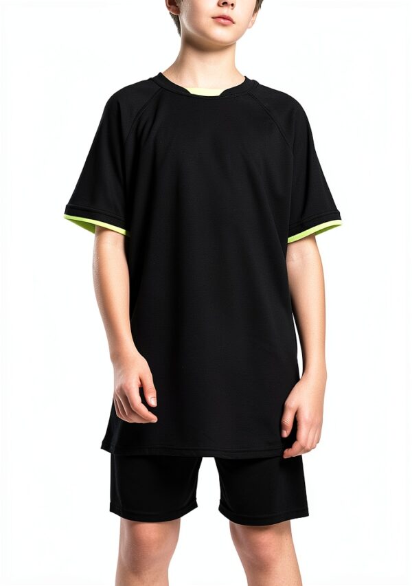 Boys Athletic Short Sets 100 Polyester Moisture Wicking Mesh-1