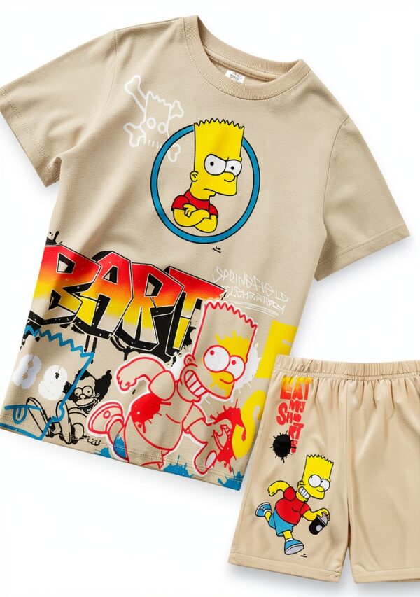 Bart Simpson Boys Short Set FREEZE Cotton Polyester-1