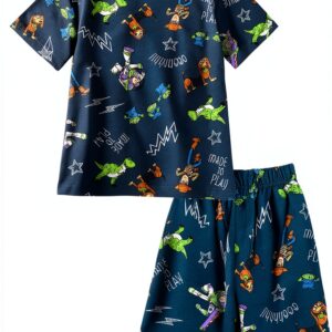Disney Toddler Boys Short Sets Graphic Tee and Shorts-0