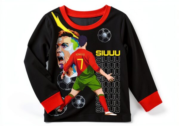 Boys Football Long Pants Set Polyester Spandex Stretchy-1