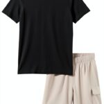 Adidas Boys Short Sets Sporty Tee Mesh Shorts Active Wear-0
