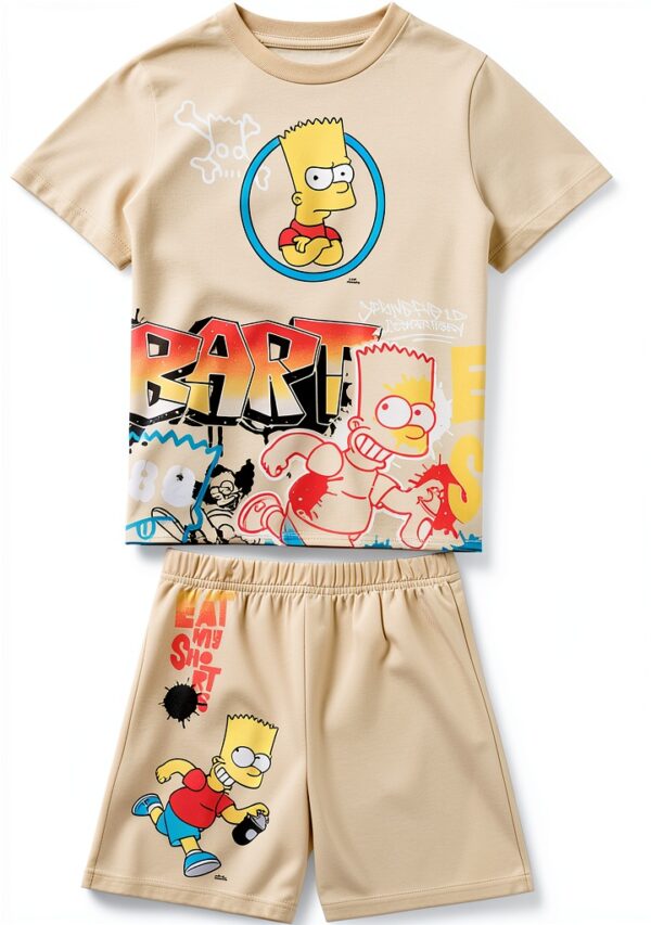 Bart Simpson Boys Short Set FREEZE Cotton Polyester-2