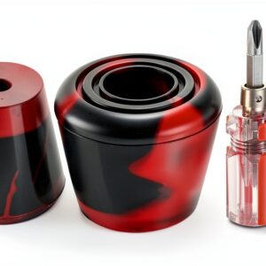 PATIKIL Roller Skate Toe Stops Rubber Brake Mixed Black Red-0