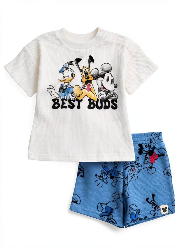 Disney Mickey Mouse Boys Short Set Soft Cotton Play Outfit-0