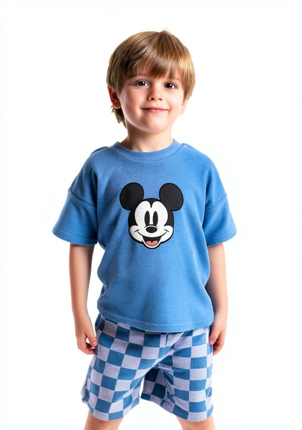 Disney Mickey Mouse Boys Short Set Terry Material Graphic-5