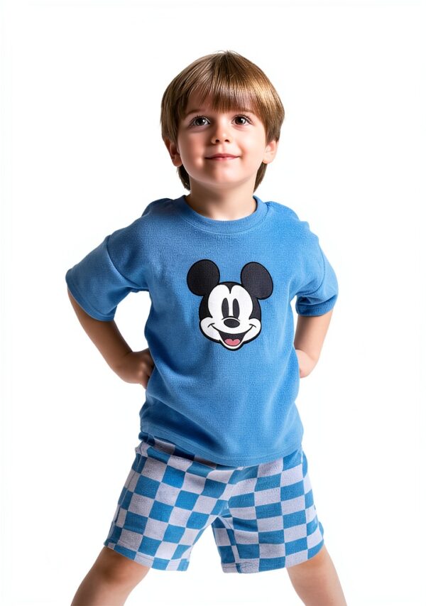 Disney Mickey Mouse Boys Short Set Terry Material Graphic-1