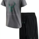 Ultra Game NBA Boys Short Set Cotton Polyester Blend-0