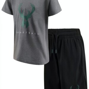 Ultra Game NBA Boys Short Set Cotton Polyester Blend-0