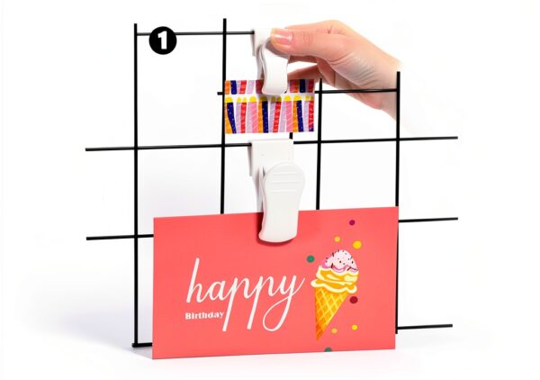 KKONHII Wall Mount Plastic Gridwall Clips Modern Style-3