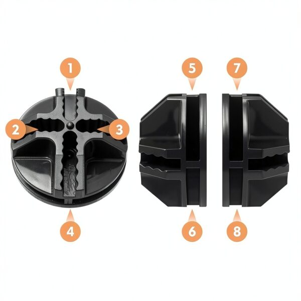 LYCBTC Plastic Grid Connectors White Black Durable Easy-3