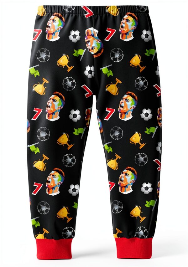 Boys Football Long Pants Set Polyester Spandex Stretchy-2