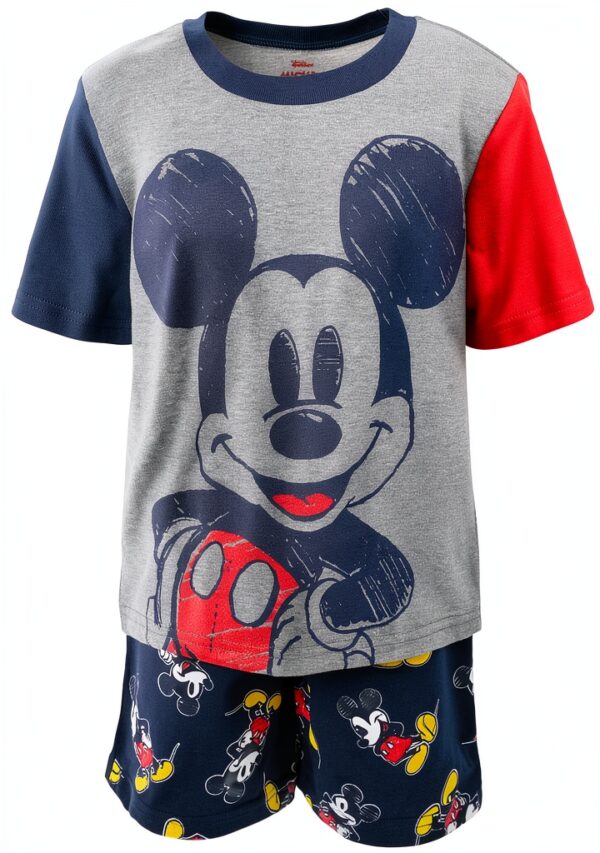 Disney Mickey Mouse Boys Short Set Graphic Tee Shorts-2
