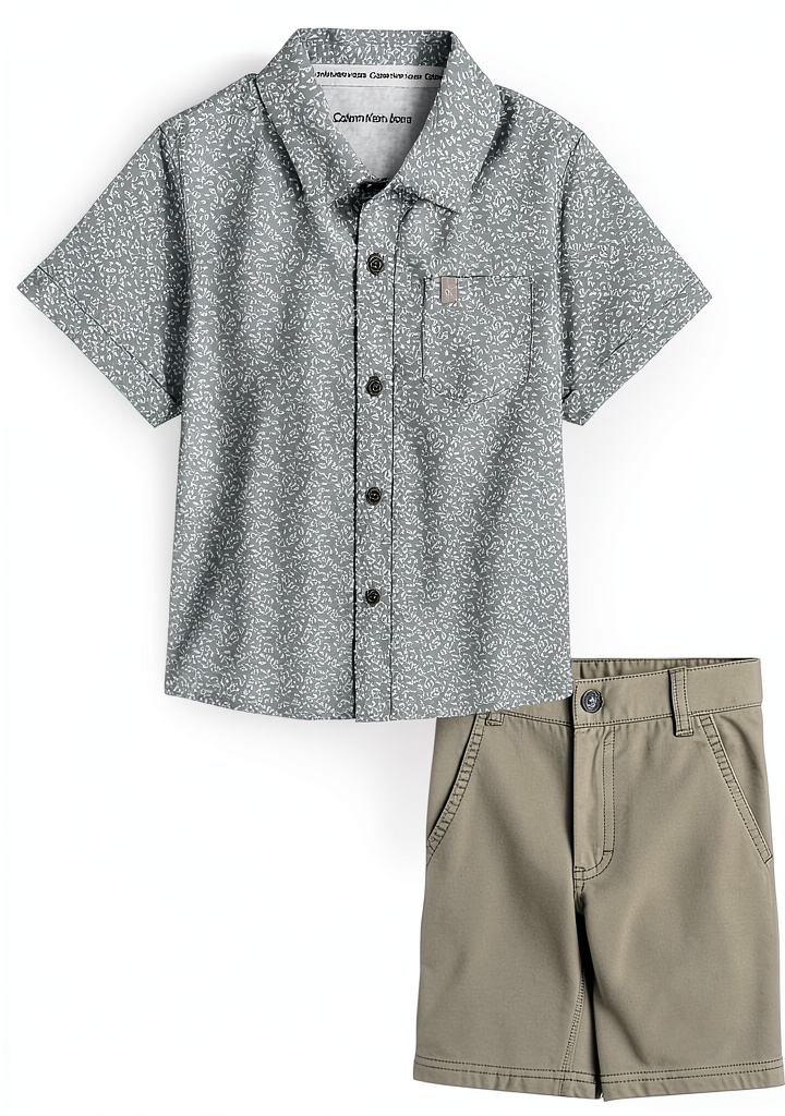 Calvin Klein Boys Short Set after multiple washes showing slight pilling in inner thigh area