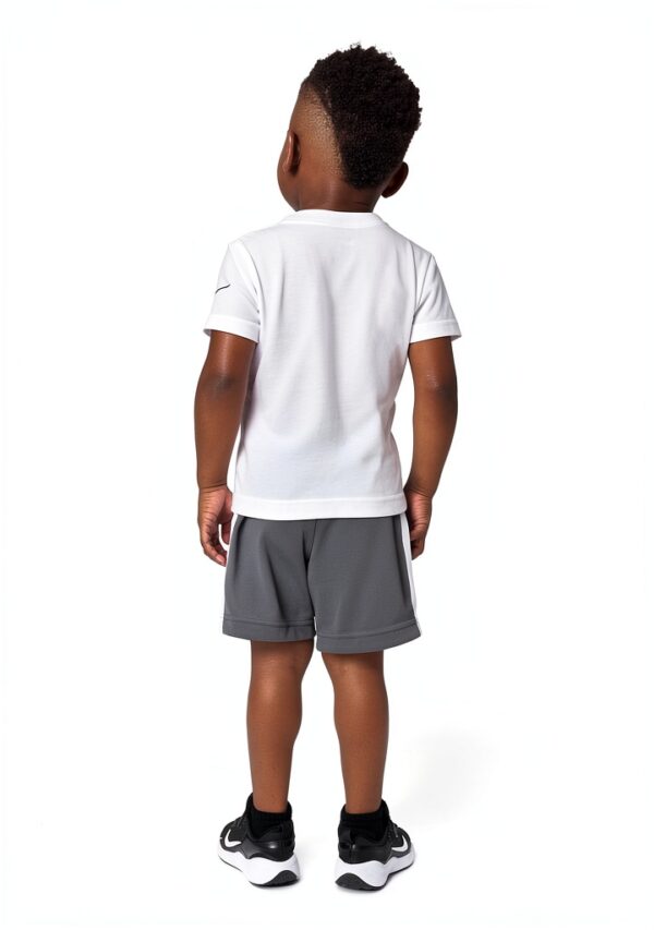 Kids Hooded Jacket Iron Grey University Red Sizes 2T-7-2