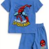 Marvel Spider-Man Boys Short Set Soft Graphic Tee Shorts-0