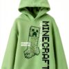 Minecraft Outfit Set Lanky Box Hoodie Tee Shorts Boys-1