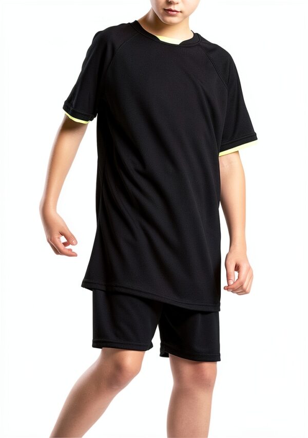 Boys Athletic Short Sets 100 Polyester Moisture Wicking Mesh-2