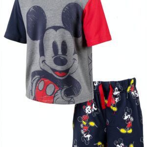 Disney Mickey Mouse Boys Short Set Graphic Tee Shorts-0