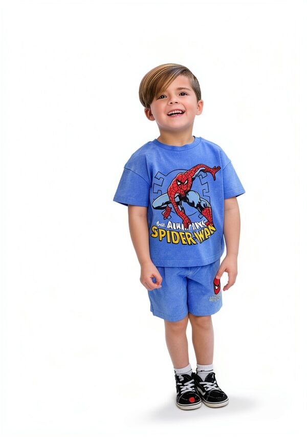 Marvel Spider-Man Boys Short Set Soft Graphic Tee Shorts-1