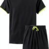 Boys Athletic Short Sets 100 Polyester Moisture Wicking Mesh-0