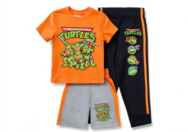 Nickelodeon TMNT Boys 3-Piece Set Polyester Elastic-0