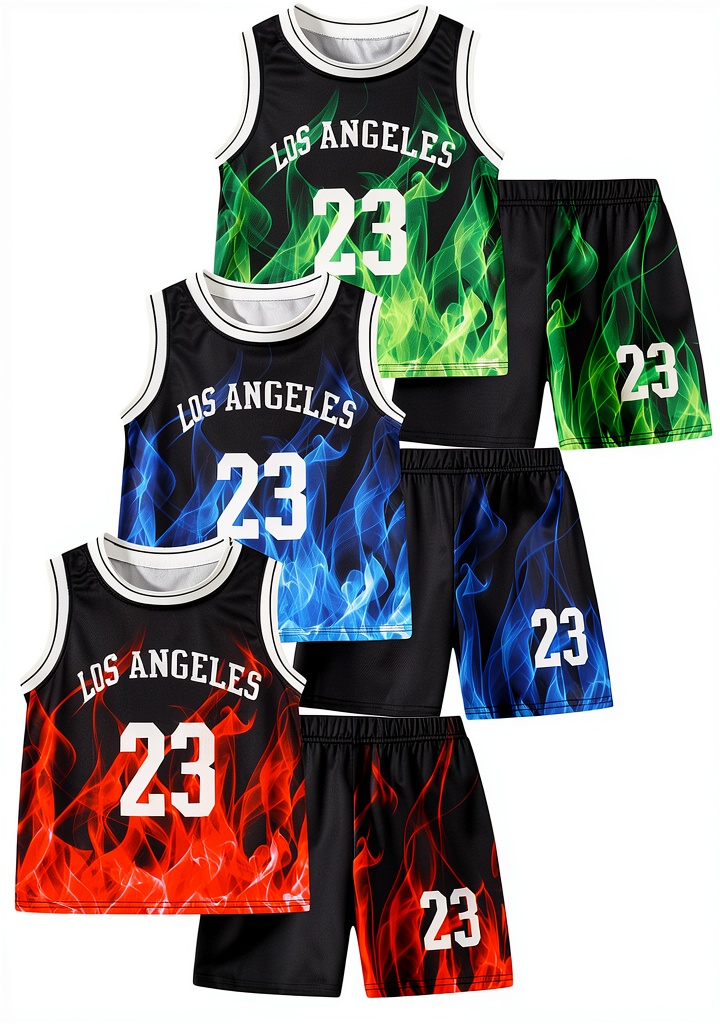 Boys wearing the activewear set during outdoor play