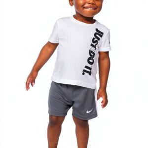 Kids Hooded Jacket Iron Grey University Red Sizes 2T-7-0