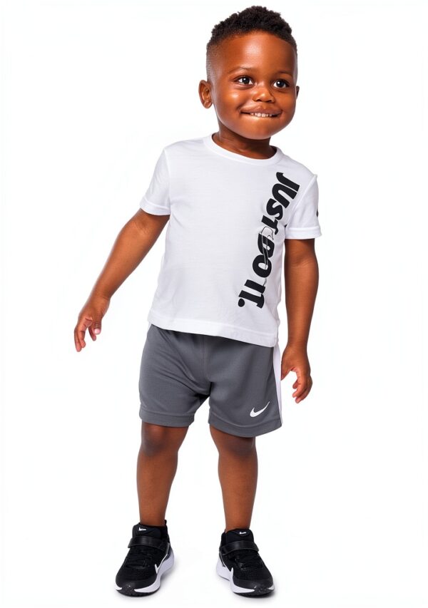 Kids Hooded Jacket Iron Grey University Red Sizes 2T-7-0