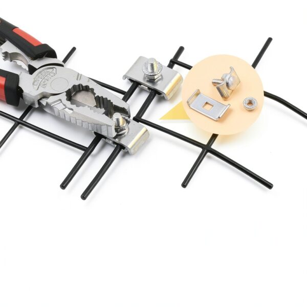 Gridwall Clips Rustark Stainless Steel Industrial Wall Mount-5