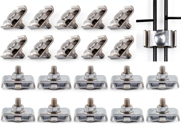 Gridwall Clips Rustark Stainless Steel Industrial Wall Mount-0